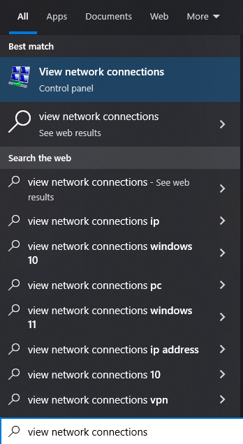 View Network Connections