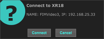 Connect to Mixer Prompt